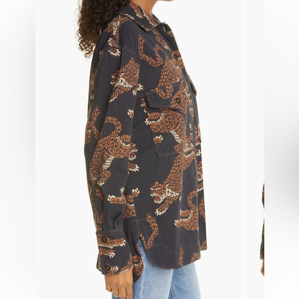 Farm Rio Large Black Leopard Jacket - Picture 3 of 5